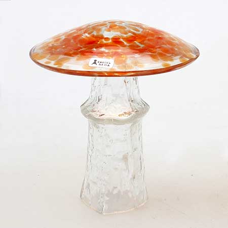 Bo Borgström Mushroom Hand Blown Art Glass From Åseda Sweden